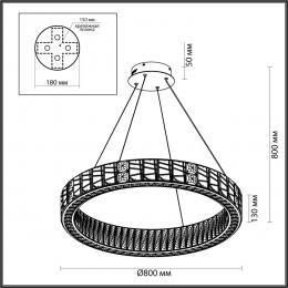 Odeon light 5071/100L HALL ODL24 493 золото/прозрачный/металл/хрусталь/стекло Люстра LED 100W 3700K VERSION  - 2 купить